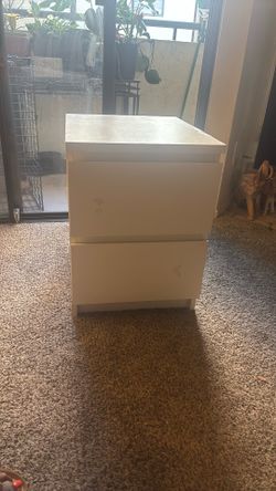 Malm white nightstand $25