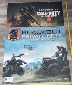 Call of Duty COD double-sided poster! Large ~33" inches wide x 47.5" inches tall