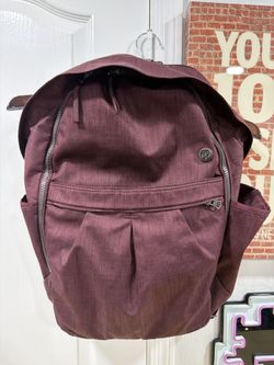 Lululemon Everyday Backpack 2.0 Burgundy Heather Laptop Bag Gym Travel School