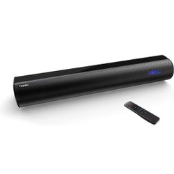 Soundbar, 106DB/60W Sound Bars for TV,18.9-Inch 3D Surround Sound Wired and Wireless Bluetooth 5.0 TV Speaker(3 Equalizer Settings,Optical/Aux/USB Con