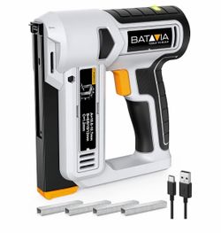 BATAVIA Cordless Staple Gun, 4V Electric T50 Stapler for Upholstery & DIY