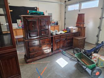 Free dressers, cabinet glass.