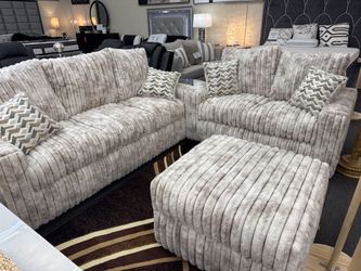 🔹2pc Sofa Bed and Loveseat (Choice of Fabrics) (Ottoman Available)