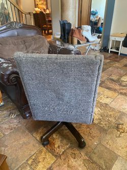 Stylish gray fabric office chair
