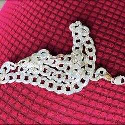 Miabella Italian Solid 925 Sterling Silver 12mm (1/2 Inch) Diamond-Cut Cuban Link Curb Chain Necklace For Men Made in Italy