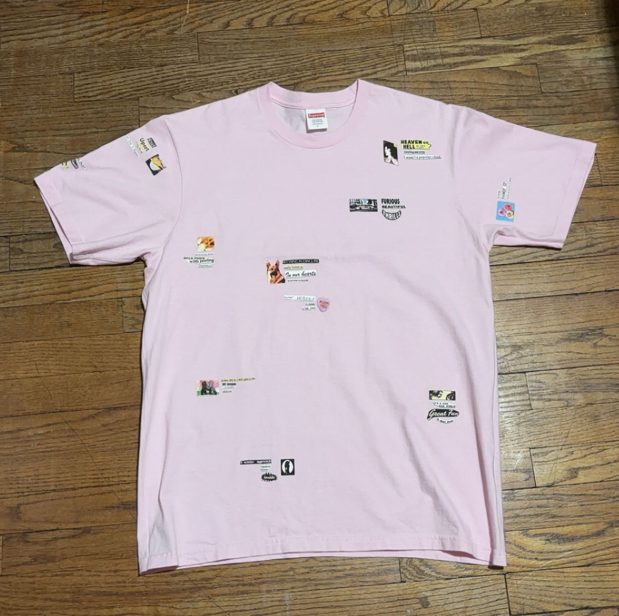 Supreme Pink T Shirt Size Large