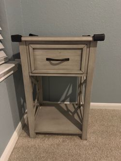 Gray washed night stand