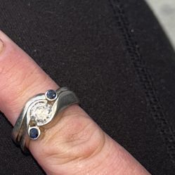 Solid White 14k Gold Size 5.5 Wedding Ring