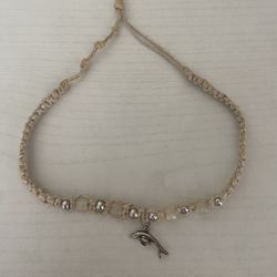 cute beachy adjustable necklace with dolphin charm