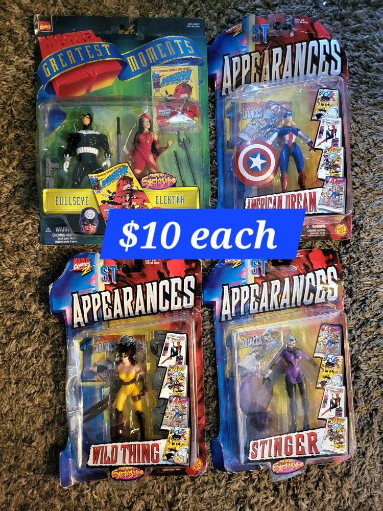 Marvel Toys 1999 $10Each