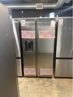 Samsung - 28 Cu Ft Side By Side Refrigerator With water Dispenser & Icemaker In Stainless steel 🥶🔥