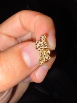 10k gold nugget earrings