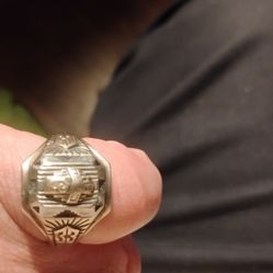 14 Karat Gold And Sterling Silver Ring