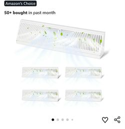 7964: New 4 Pack 15 Inch Baseboard Register - RoundFlow Design for Maximum Air Flow - Smooth-Glide Air Adjust Lever - Heavy Duty Rust-Proof Steel - To