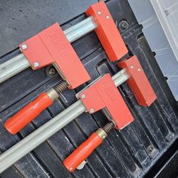 Bessey 2pc set bar clamps, each 4ft, good condition, retails for $109