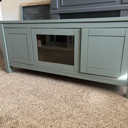 Lite sage painted tv stand