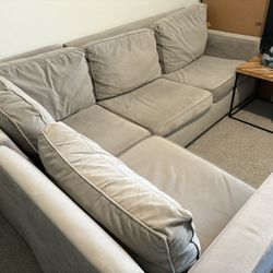 Beautiful Grey West Elm Sectional Couch