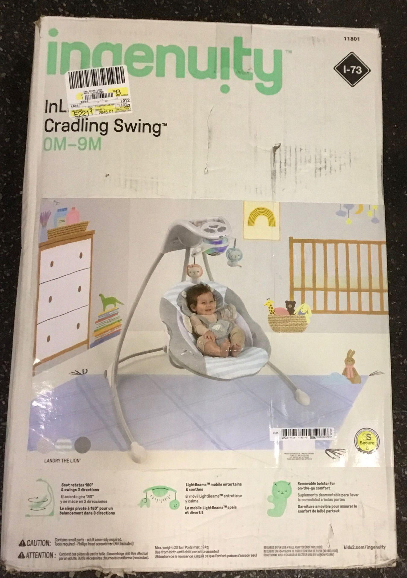 Ingenuity InLighten Cradling Swing