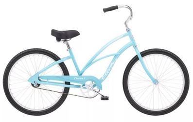 New Electra Cruiser 1 step thru cruiser bike single speed 24 inch wheel youth kids blue 
