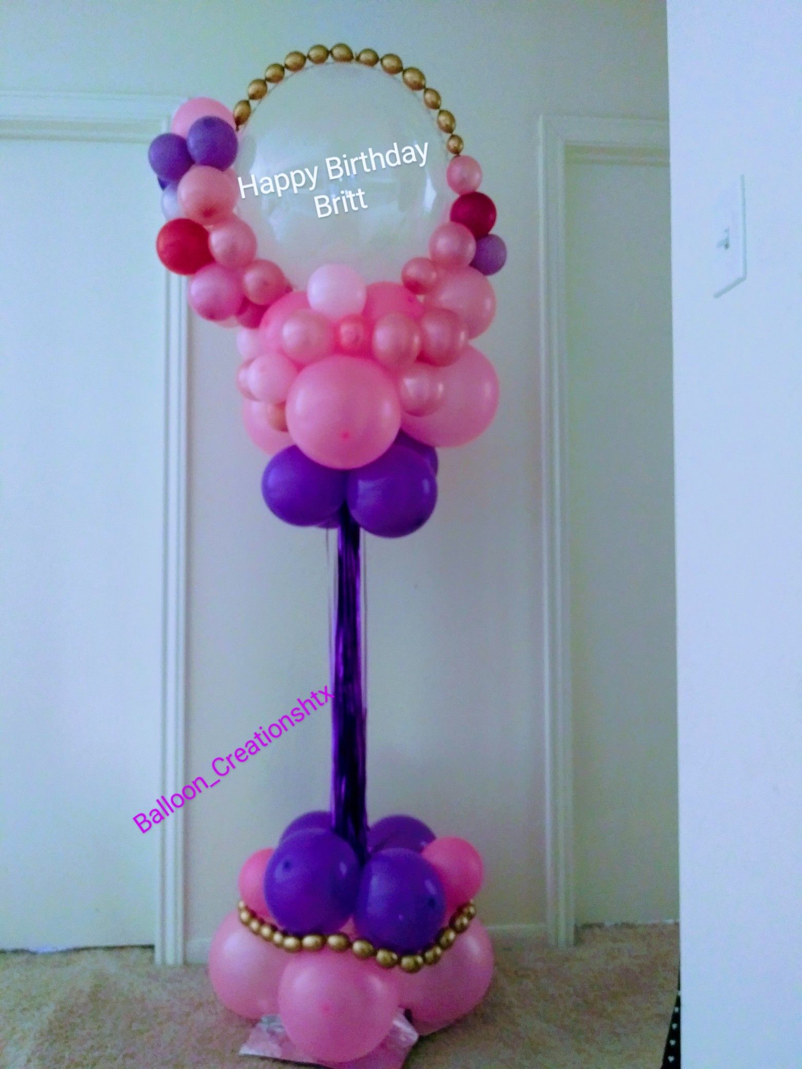 6ft Birthday balloon column