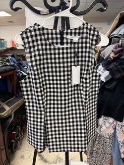Diane von Furstenberg Gingham Sleeveless Dress