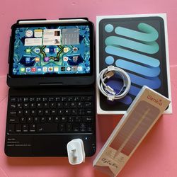 Apple ipad Mini 6th Generation (2021 model) 256GB With Box, keyboard, pencil & Accessories 
