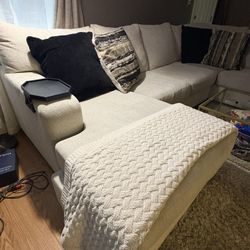 White/Cream Sectional Couch 