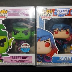 DC "Beast Boy & Raven" Funko Pop Exclusive Set