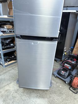 Furrion 2022302037 Everchill 12V Stainless Steel Left Hinge RV Refrigerator - 10.7 cu ft