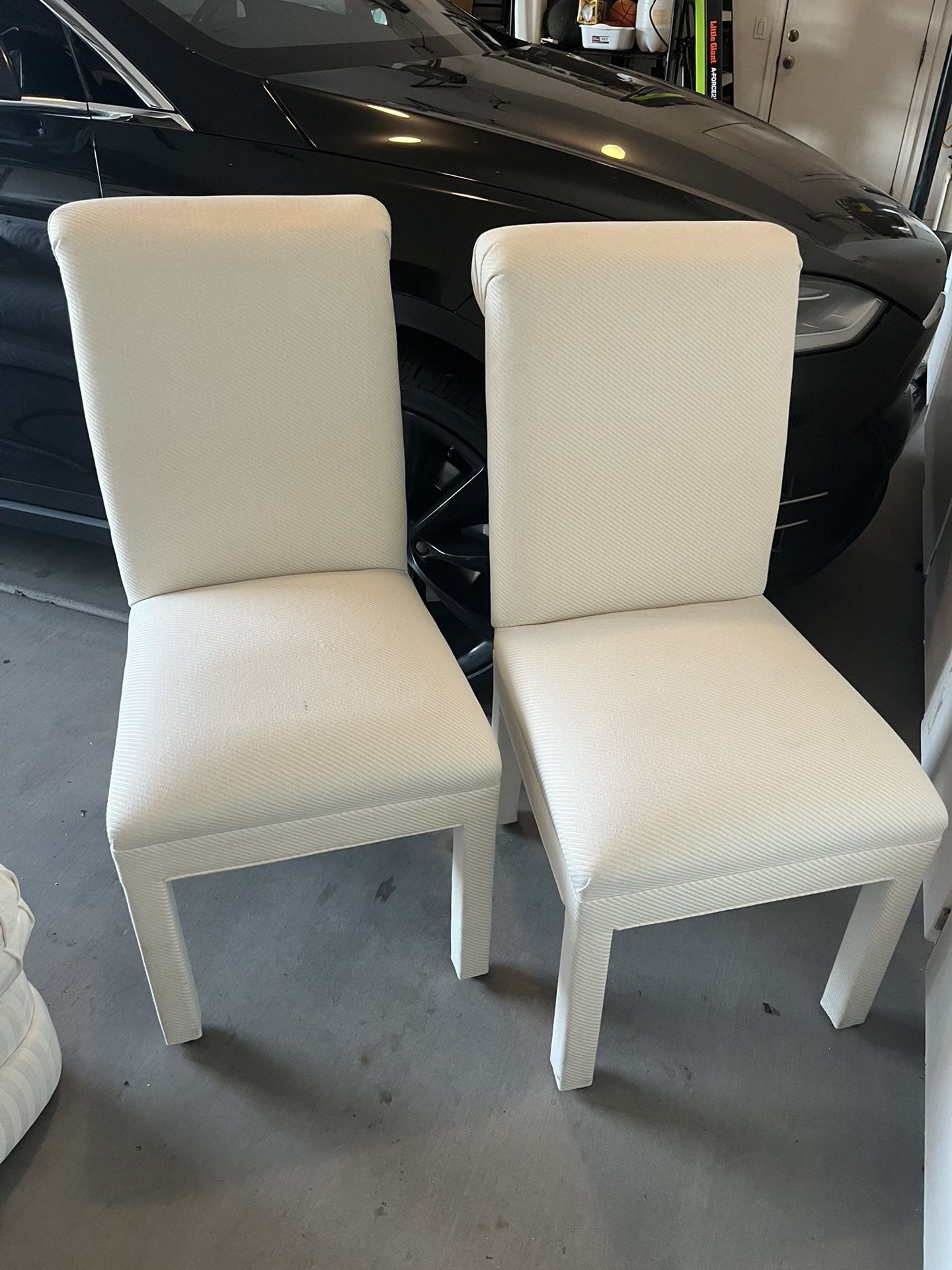 Matching White Dining Chairs