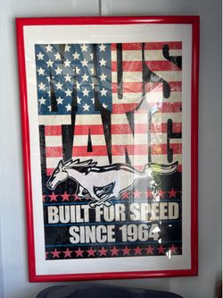 Mustang framed poster 2x3 feet