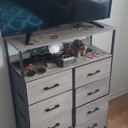 Light Grey Fabric Dresser