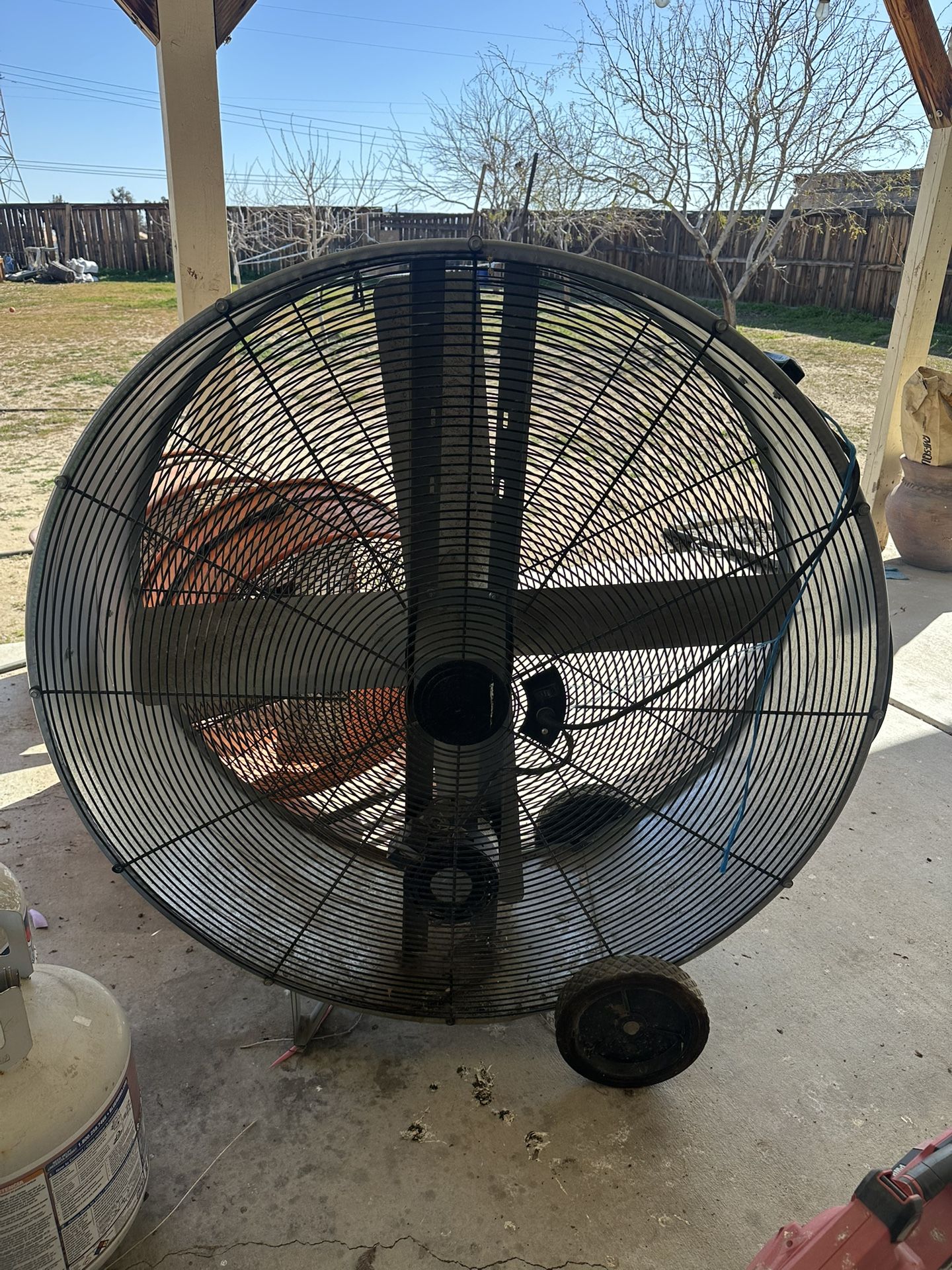 Pro Series 42 in. 2-Speed Portable Professional-Grade Direct Drive Drum Fan, Black with Heavy-Duty Rolled Steel Housing