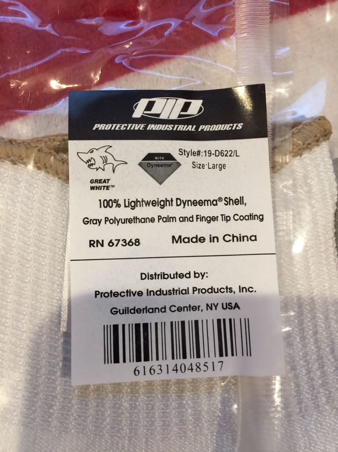 Great White 19-D622 PIP Work Gloves Size Large