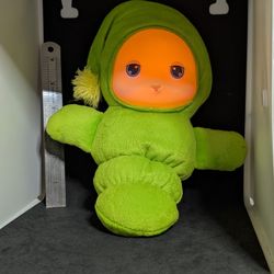 Hasbro Playskool Glo Worm Lullaby 2009 Glow 10" Green Plush Light Up Works