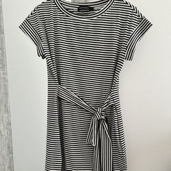 MEROKEETY Women's Summer Striped Short Sleeve T Shirt Dress