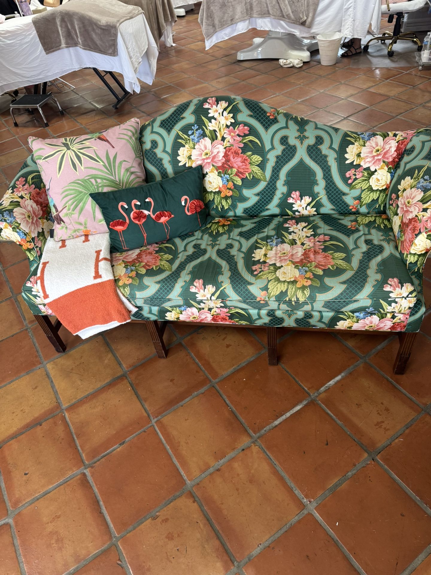 Vintage Mini Couch Settee Palm Beach Vibe