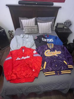 Bundle of 5 varsity jackets best offer takes them all pick up only no trades size XXL first like an oversized XL moving this weekend
