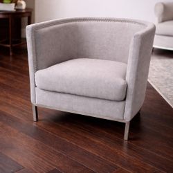 Modern Accent Chair – Elegant Gray Armchair      /   