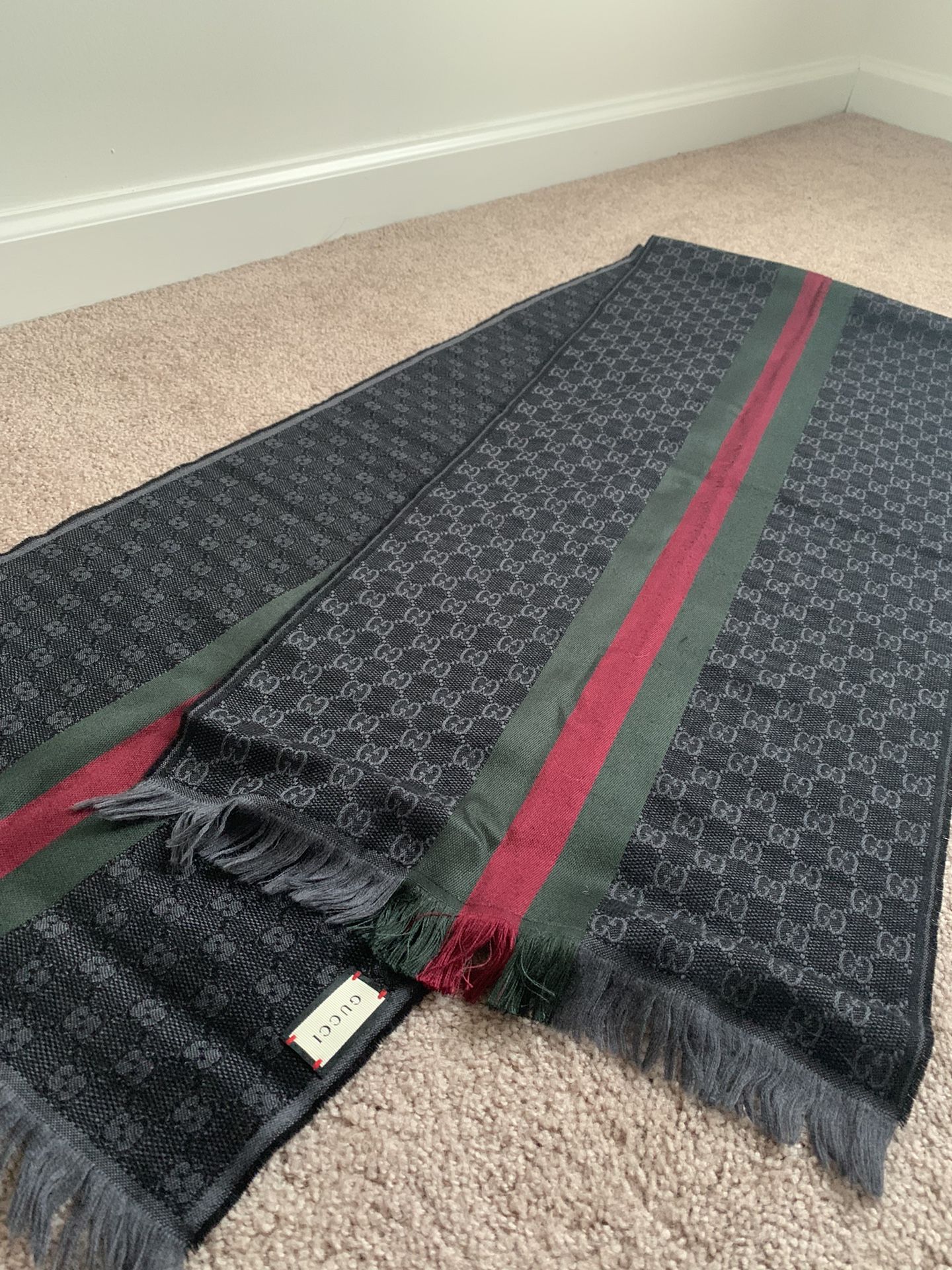 Men's Gucci Verbier Silk & Wool Scarf
