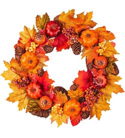 Large 24 Inch Fall Wreath - Autumn Harvest Door Wreath