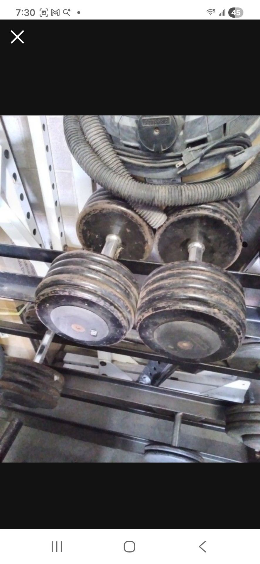 Pair Of 100-pound Pro-style Dumbbells W Hex Handles 200lbs Total Weights