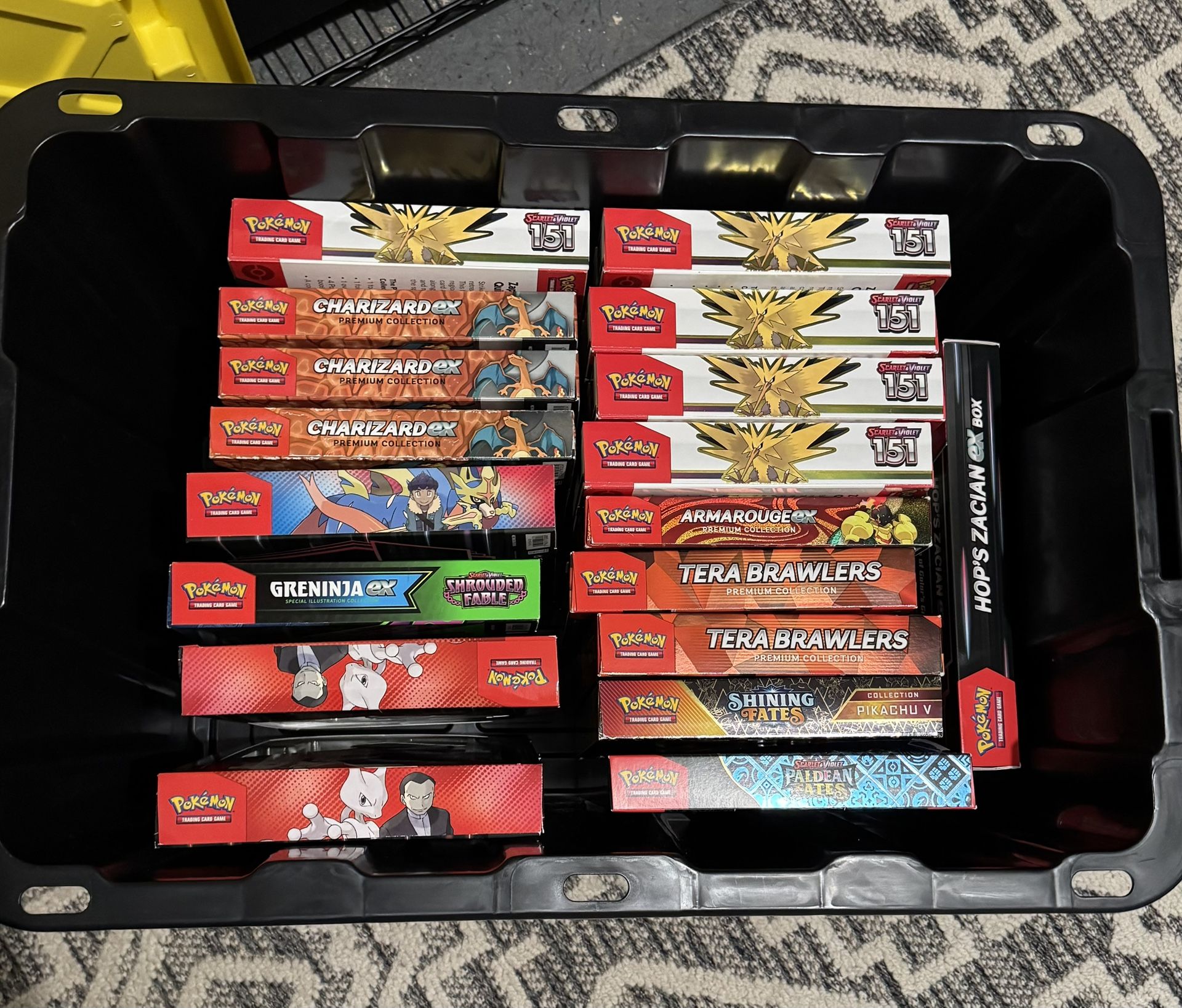 Various Pokemon Card Collection Boxes (151,  Destined Rivals, Paldean Fates, Shining Fates)
