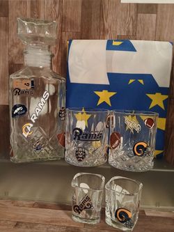 Whiskey Decanter Set "Rams"