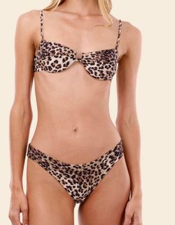NWT MALAI TORI-NEO PARAMOUNT BIKINI Swimsuit Top & Bottom  size S LEOPARD Beach