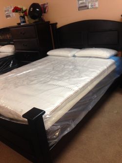 Serenity Jumbo Pillowtop mattress with Bed Frame