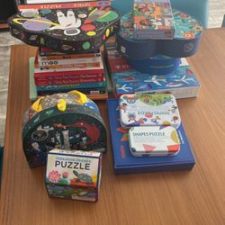 Lot Of Kids Puzzles And Books