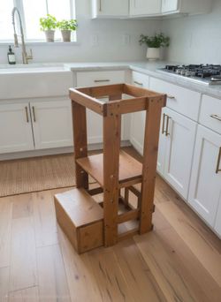 Wooden Toddler Learning Tower Step Stool