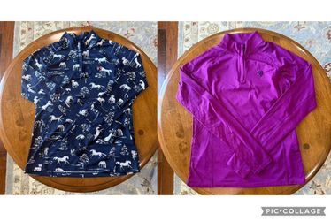 Set of 2 Ariat Quarter-Zip Tops, Girls Size XL