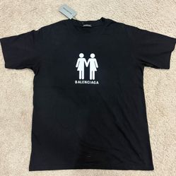 Balenciaga Pride 2022 T Shirt Black Graphic Logo Tee New With Tags Authentic